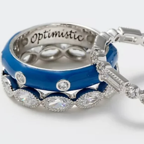 Set of 3 Affirmation Stackable Rings - Picture 5 of 8